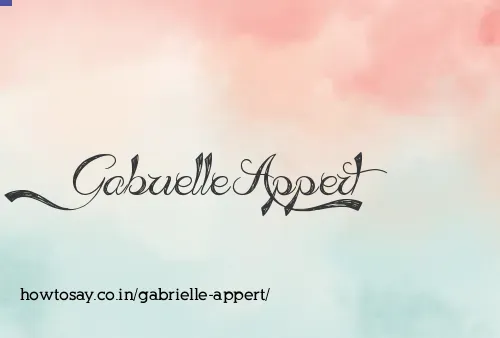 Gabrielle Appert