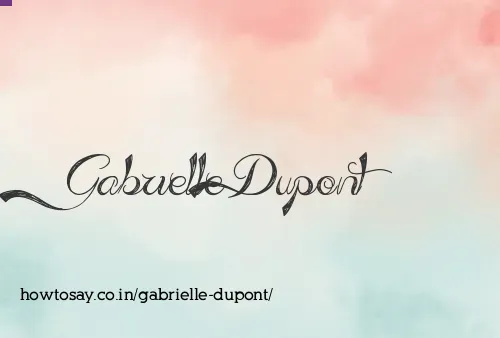 Gabrielle Dupont