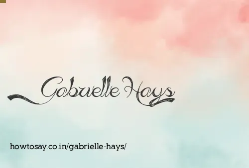 Gabrielle Hays