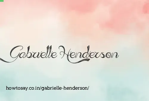 Gabrielle Henderson