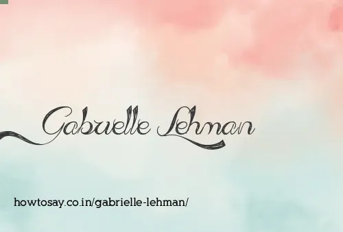 Gabrielle Lehman