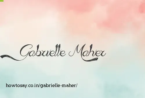Gabrielle Maher