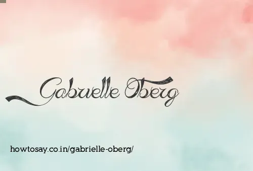 Gabrielle Oberg