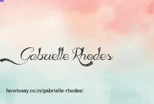 Gabrielle Rhodes