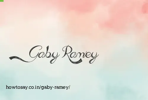 Gaby Ramey