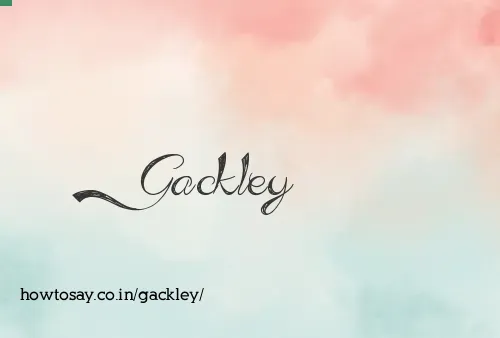 Gackley