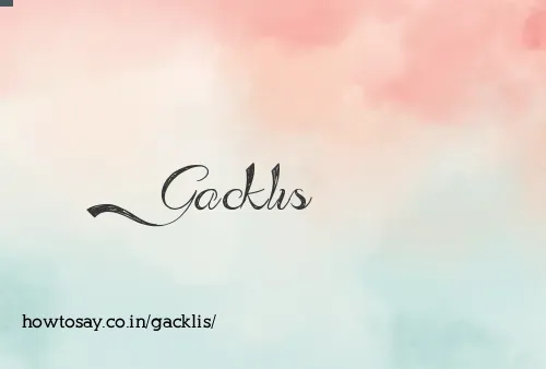 Gacklis