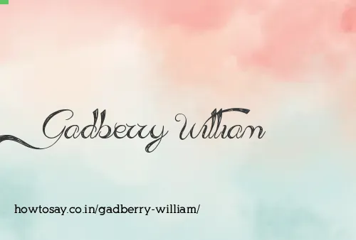 Gadberry William