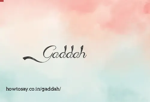 Gaddah