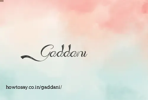 Gaddani