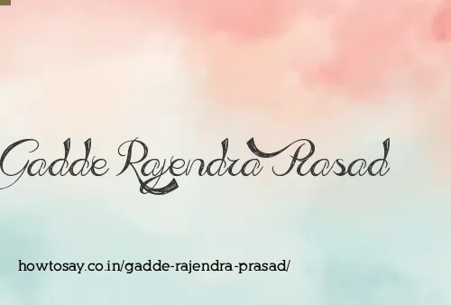 Gadde Rajendra Prasad