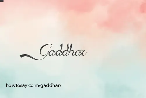 Gaddhar