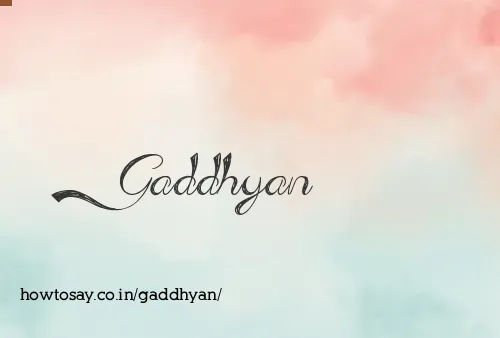 Gaddhyan