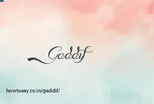 Gaddif