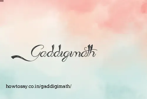 Gaddigimath