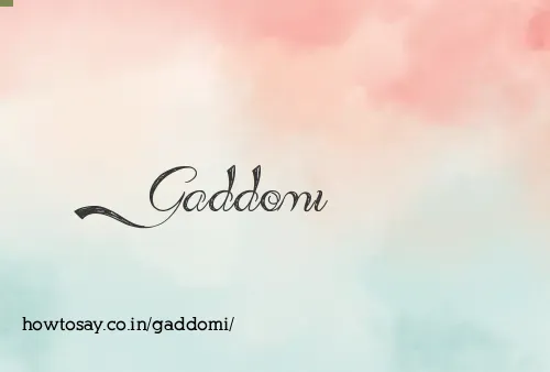 Gaddomi