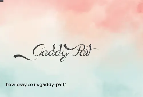 Gaddy Pait