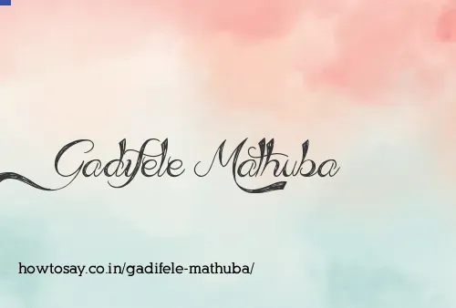Gadifele Mathuba