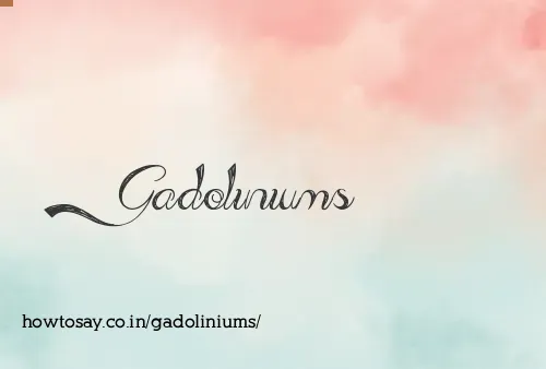 Gadoliniums