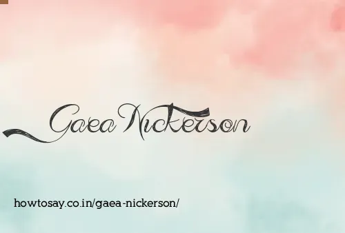 Gaea Nickerson