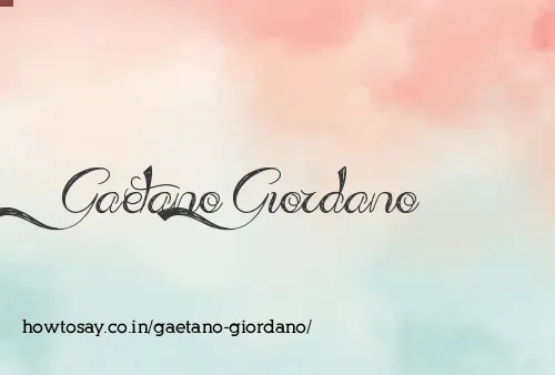 Gaetano Giordano