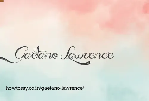 Gaetano Lawrence