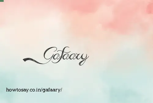 Gafaary