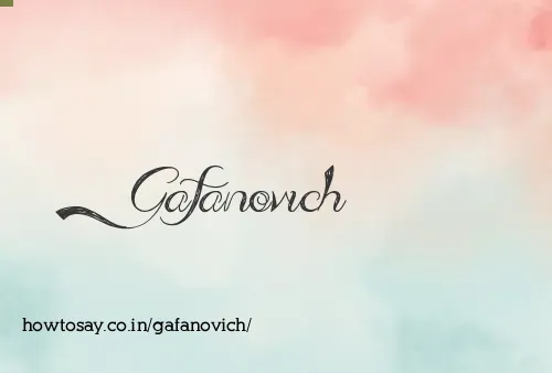 Gafanovich