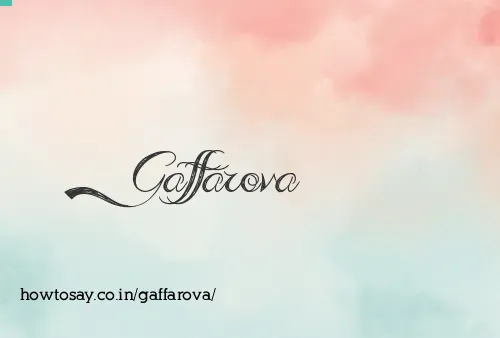 Gaffarova