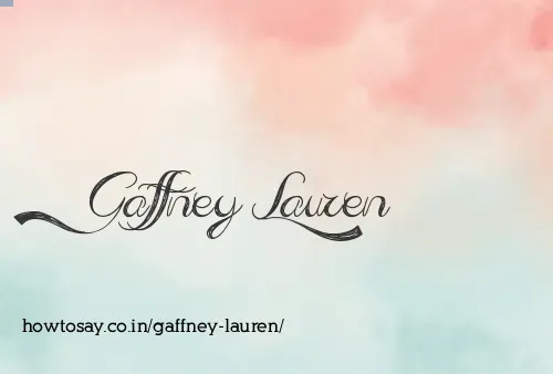 Gaffney Lauren