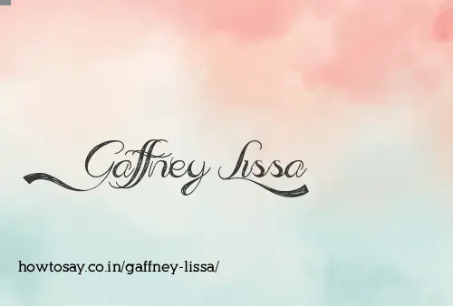Gaffney Lissa