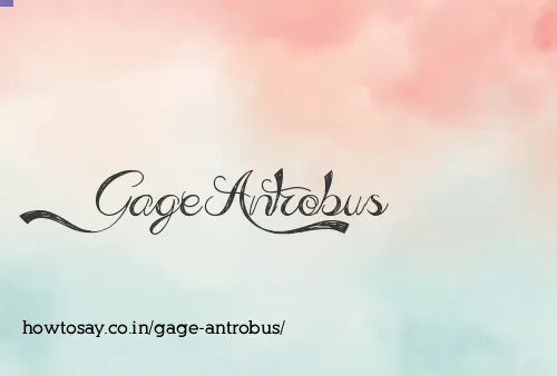 Gage Antrobus