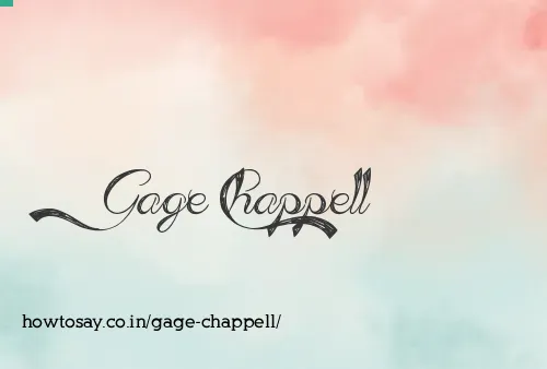 Gage Chappell