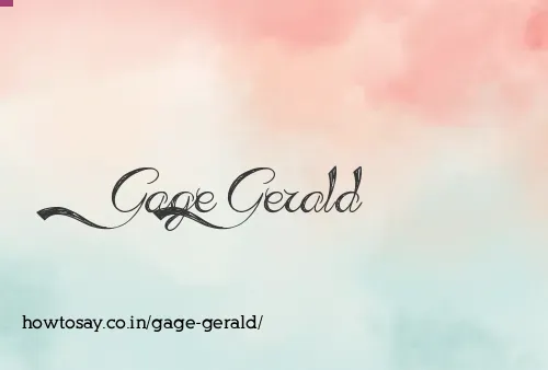 Gage Gerald