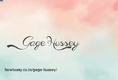 Gage Hussey