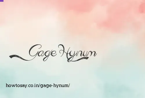 Gage Hynum