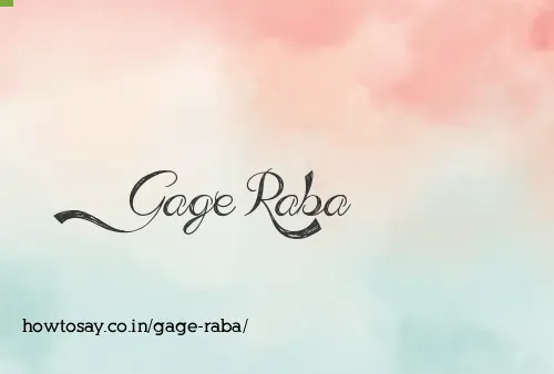 Gage Raba