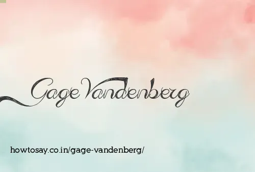 Gage Vandenberg