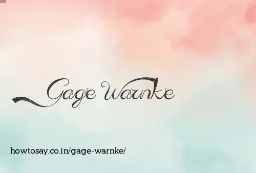 Gage Warnke