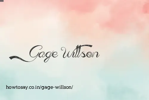Gage Willson