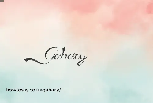 Gahary