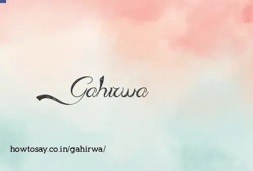 Gahirwa