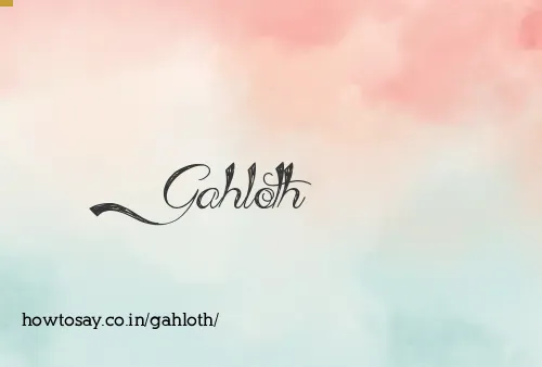 Gahloth