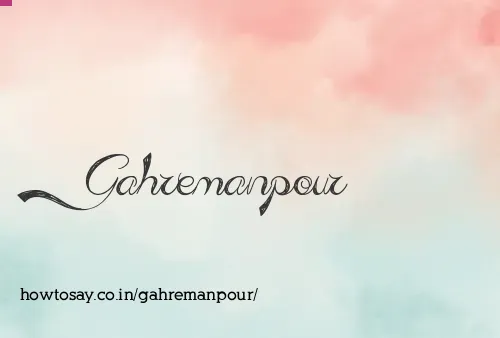 Gahremanpour