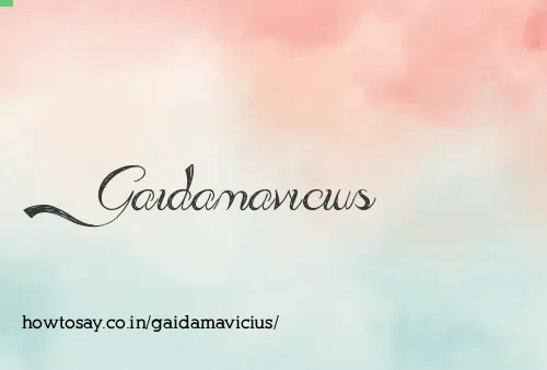 Gaidamavicius