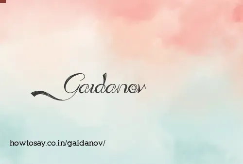 Gaidanov