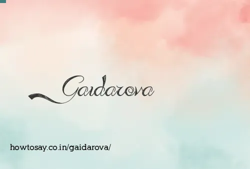 Gaidarova