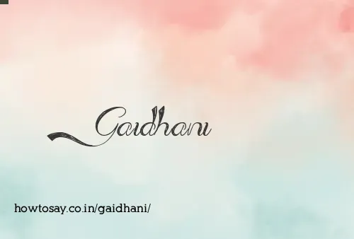 Gaidhani