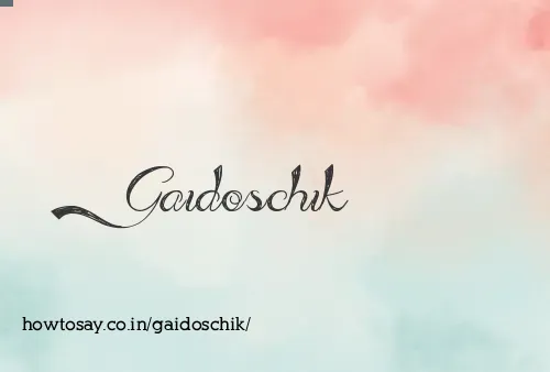 Gaidoschik