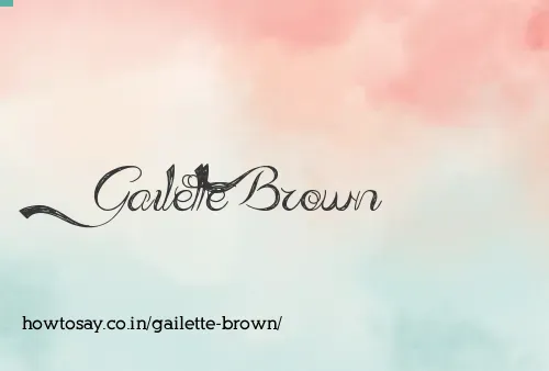 Gailette Brown